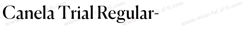 Canela Trial Regular字体转换